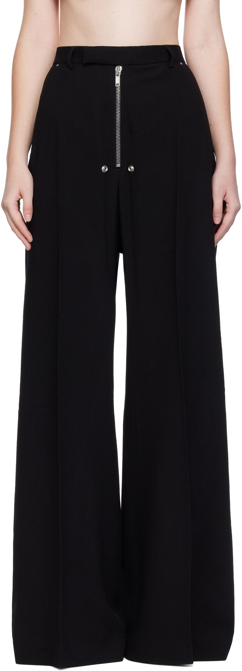 Byxor Rick Owens Rick Owens Concordians Tailored Wide Trousers Svart | RP02E4355 WA