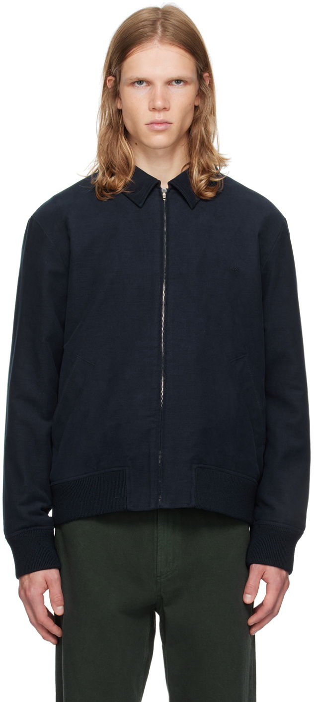 Bomberjacka A.P.C. Navy Gilles Bomber Jacket Svart | COHAK-H02706