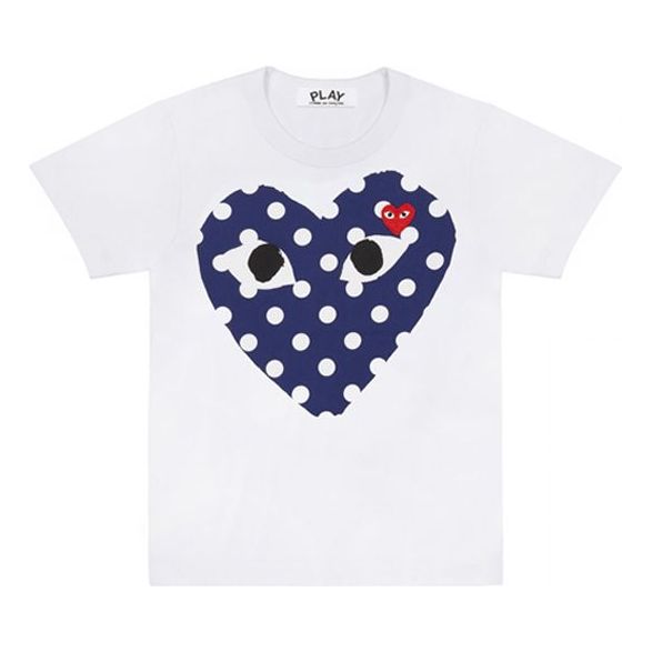 T-shirt Comme des Garçons PLAY Short Sleeve T-Shirt with Graphic Print Vit | AZT234