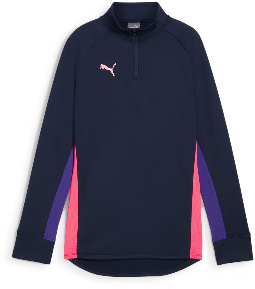 Sweatshirt Puma IndividualBlaze Quarter Zip Long Sleeve Top Mörkblå | 659559-01