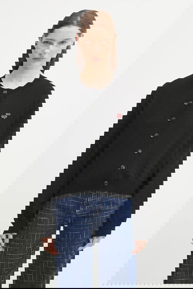 Sweater KENZO Kenzo Boke Flower Crest Crewneck Cardigan Svart | FF62CA7183LB, 0