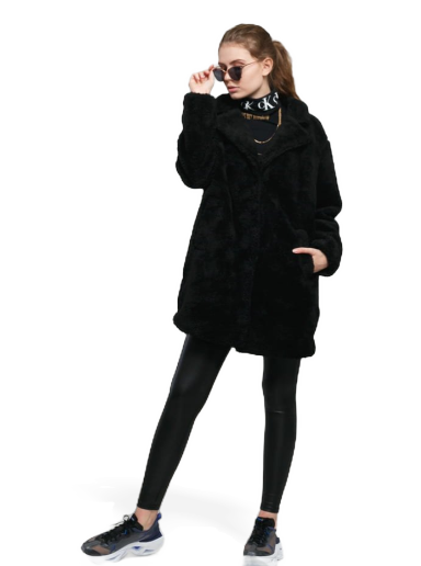 Jacka Urban Classics Ladies Oversized Sherpa Coat Svart | TB3058 black