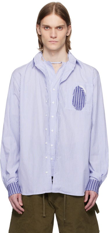 Skjorta Ottolinger Ottolinger Oversized Striped Shirt Blå | 111-400311-02, 0