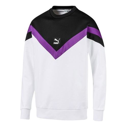 Sweater Puma Alphabet Logo Colorblock Sweatshirt Vit | 596013-52