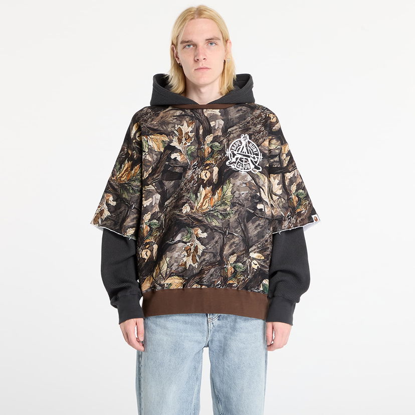Sweatshirt BAPE Tree Edge Camo Layered Pullover Hoodie XXL Flerfärgad | 001PPL801003MBRW