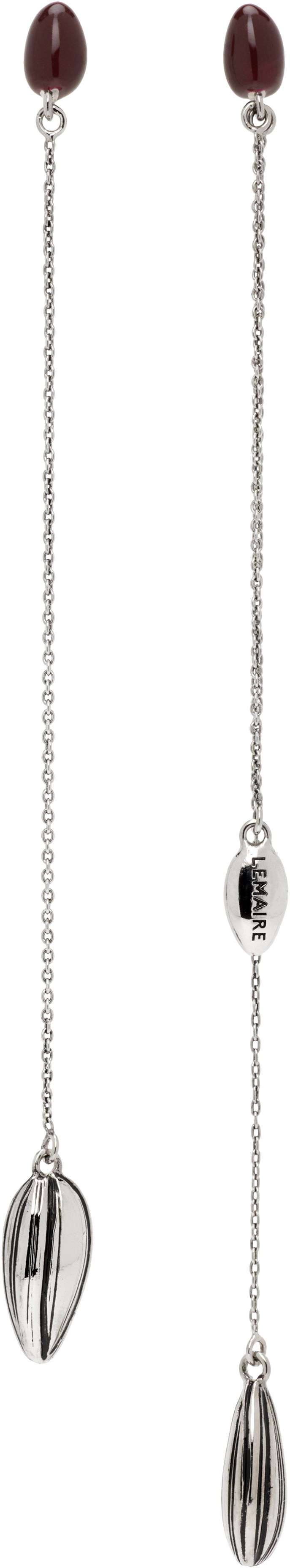 Örhängen LEMAIRE Lemaire Asymmetric Sunflower Seed Earrings Bourgogne | JW0033 LO036