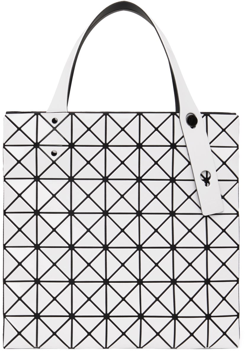 Tygpåse BAO BAO ISSEY MIYAKE Prism Pattern Small Tote Bag Vit | BB46AG047