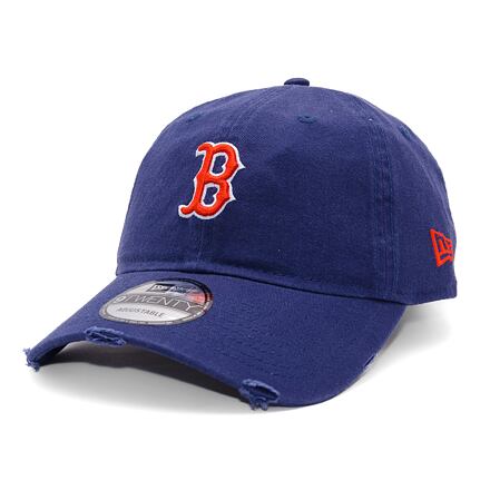 Keps New Era Distressed 9TWENTY Boston Red Sox Adjustable Hat Blå | 60595225