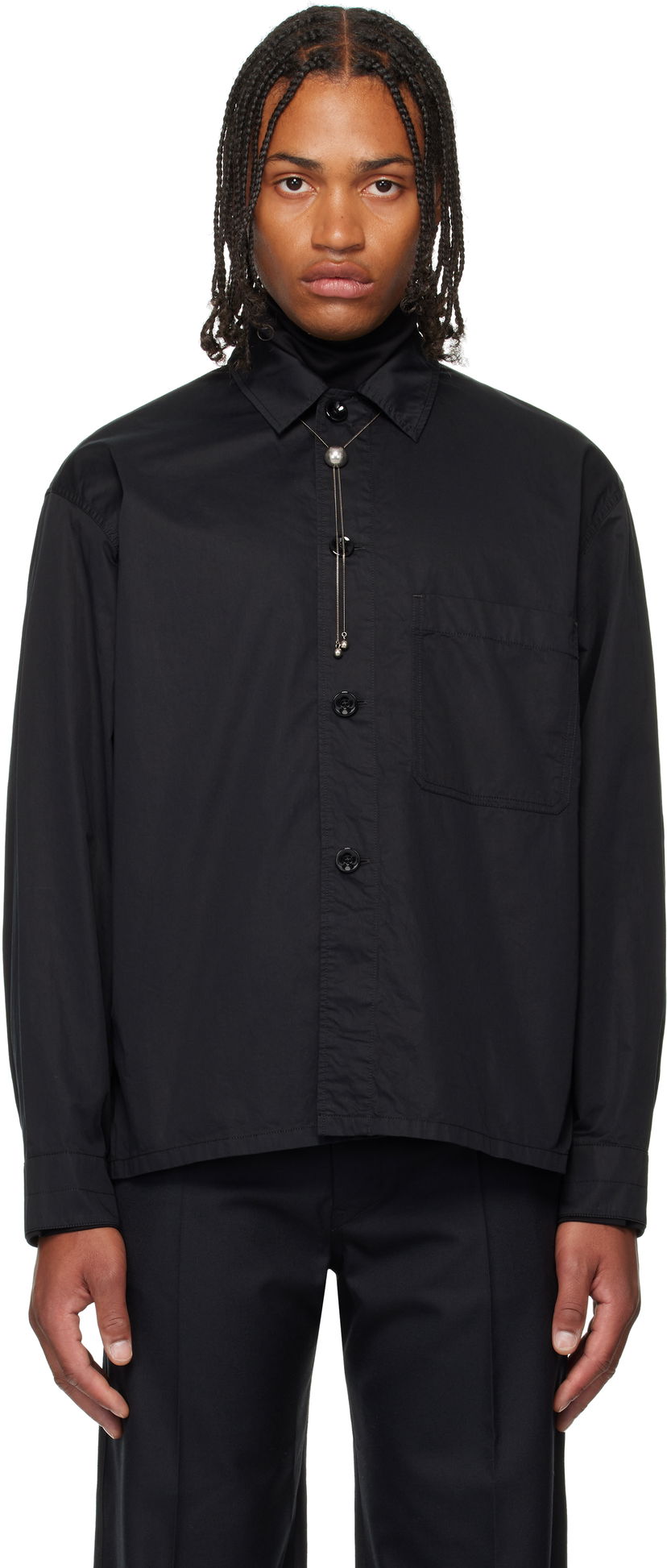 Skjorta LEMAIRE Lemaire Pyjama Shirt Svart | SH1198 LF1207
