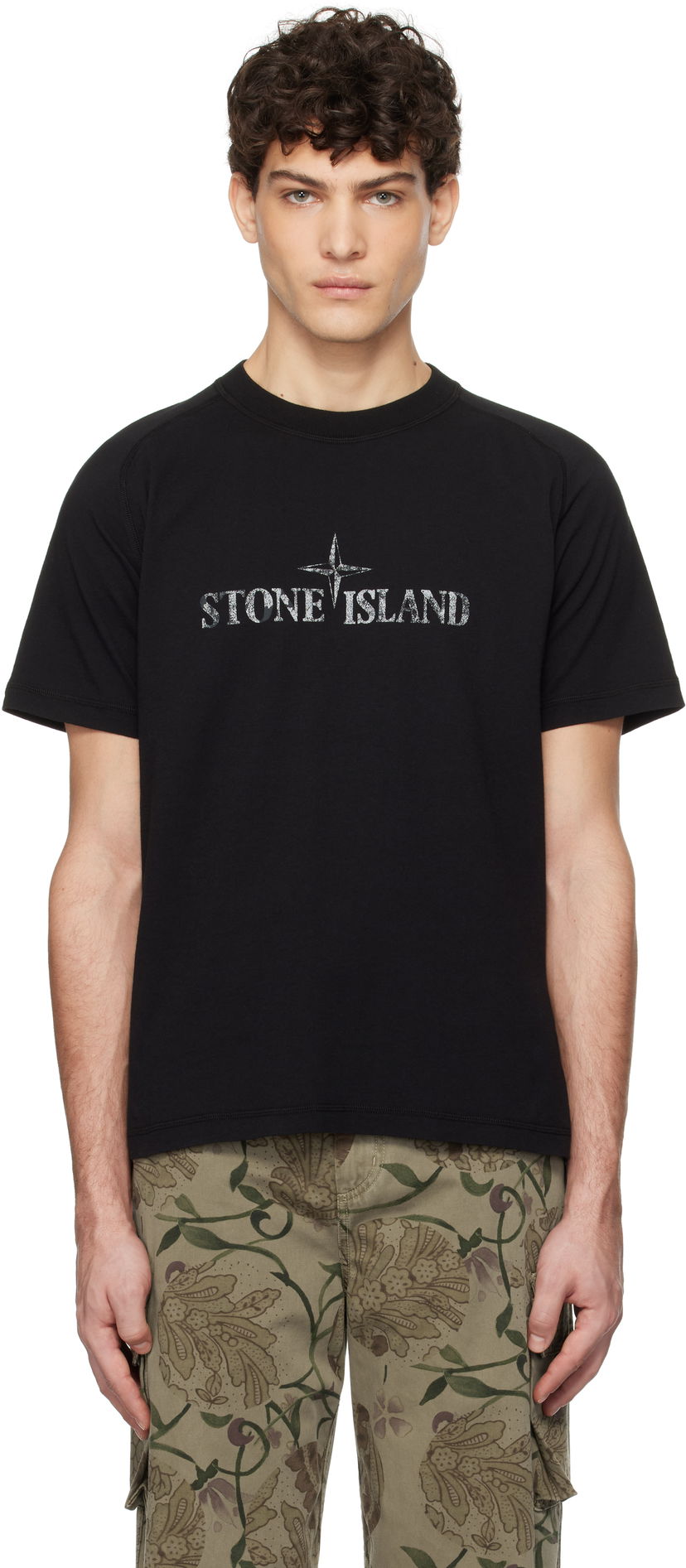 T-shirt Stone Island Organic Cotton Jersey T-Shirt Svart | K1S15 2100020 S0081