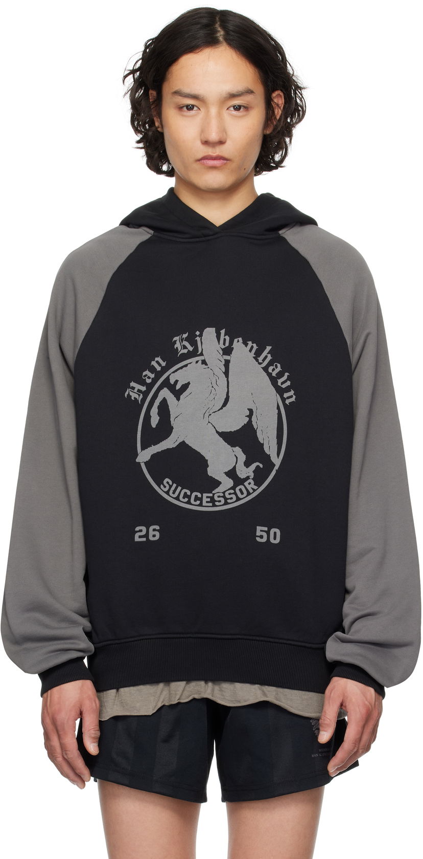 Sweatshirt Han Kjøbenhavn Han Kjobenhavn 'Successor' Print Hoodie Svart | M-134362