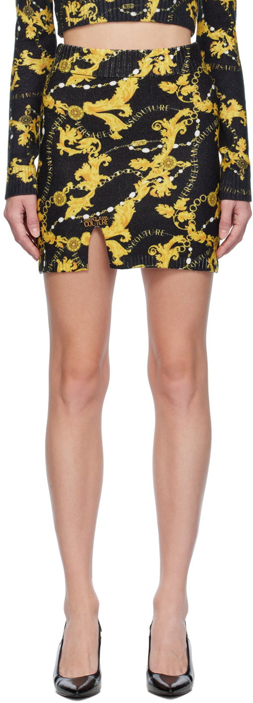 Kjol Versace Jeans Couture Chain Couture Miniskirt Svart | E75HAEM41_ECM34N, 0