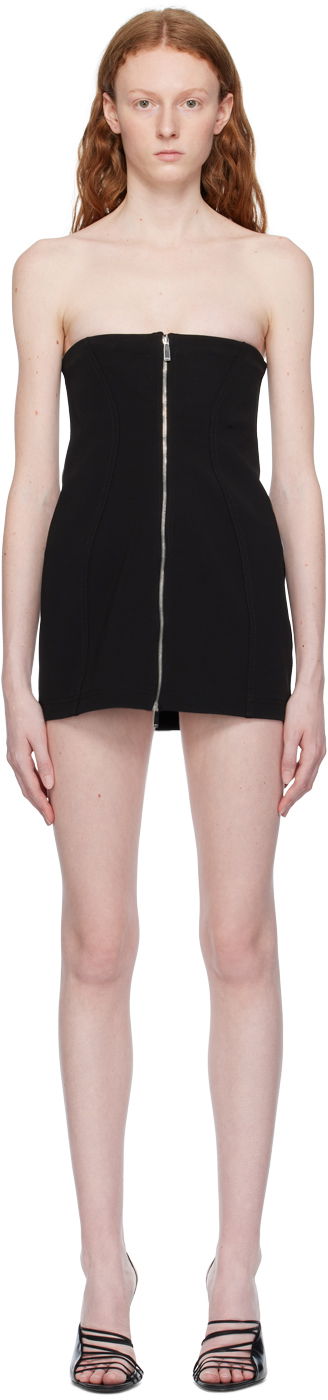 Klä Off-White Off-White Ablohland Zip-Front Minidress Svart | OWDB453S23JER0011000