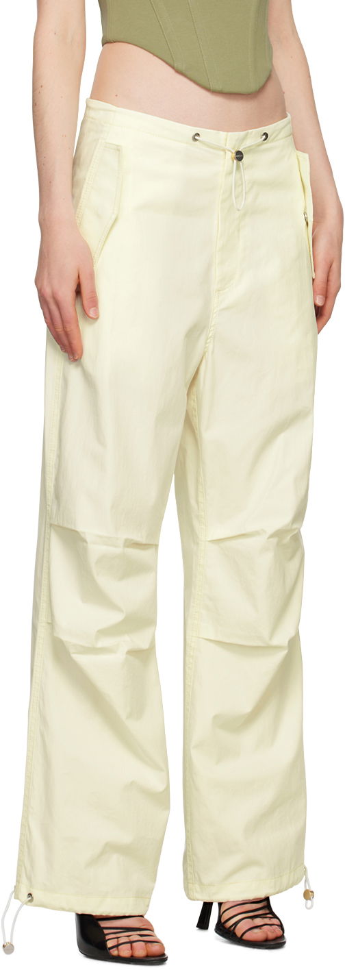 Cargo byxor Dion Lee Parachute Trousers with Drawstring Waist Beige | C2100R23, 1