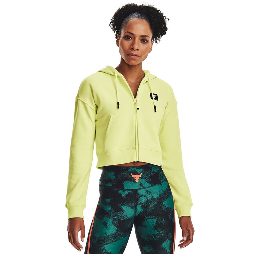 Sweatshirt Under Armour Project Rck Hw Terry Fz Green Grön | 1377446-391