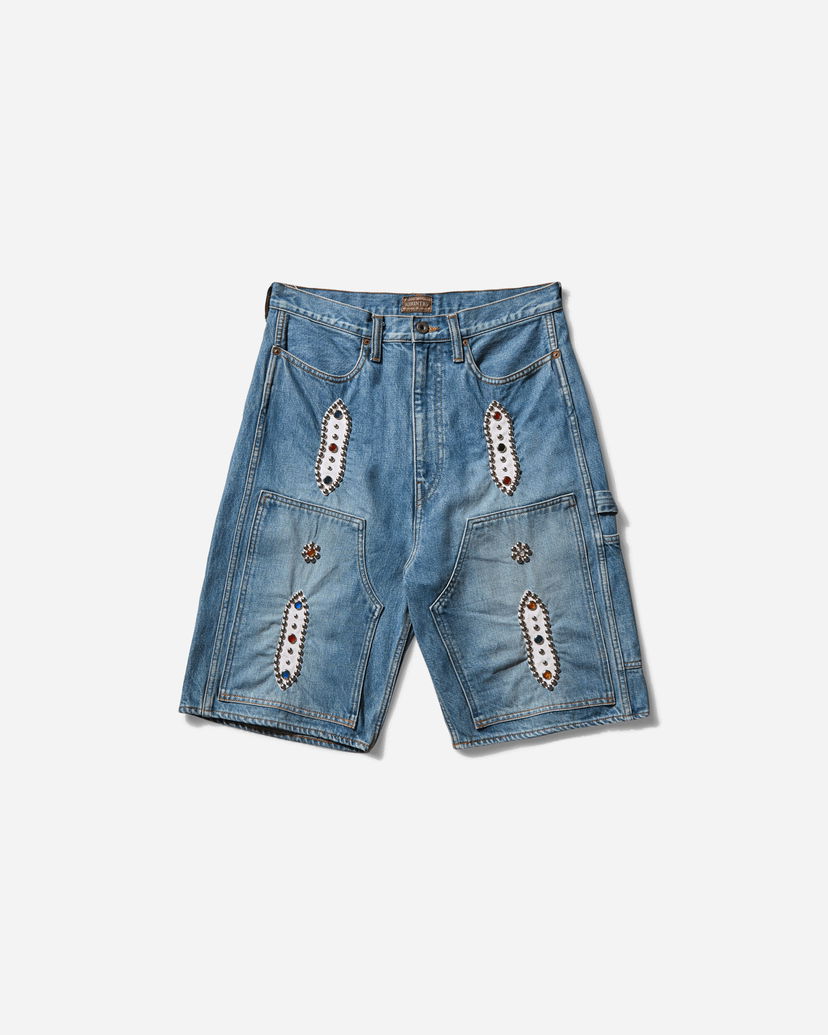 Shorts KAPITAL 14oz Denim Studded Remake Shorts Blå | EK-1626SP PRO
