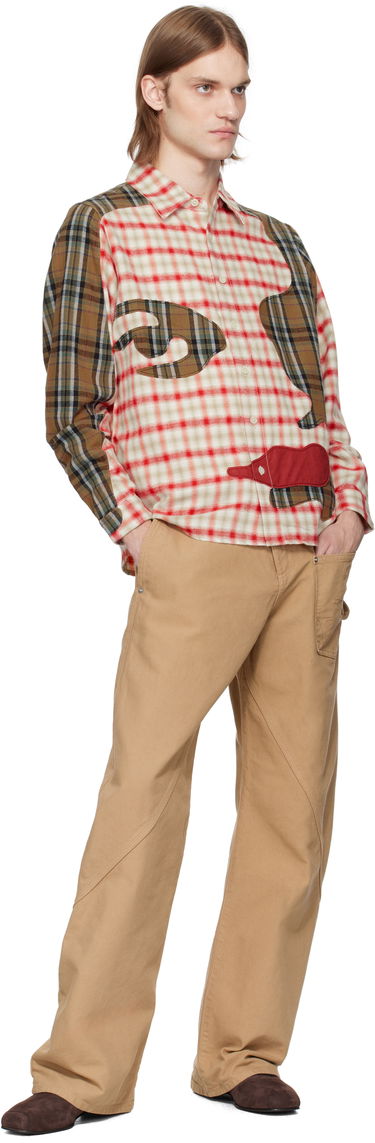 Skjorta KidSuper KidSuper Patchwork Face Flannel Shirt Flerfärgad | SS25-LTP-03, 3