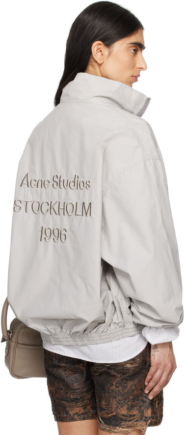 Vindjacka Acne Studios Acne Studios Logo Zip Up Jacket Grå | B90800-, 2