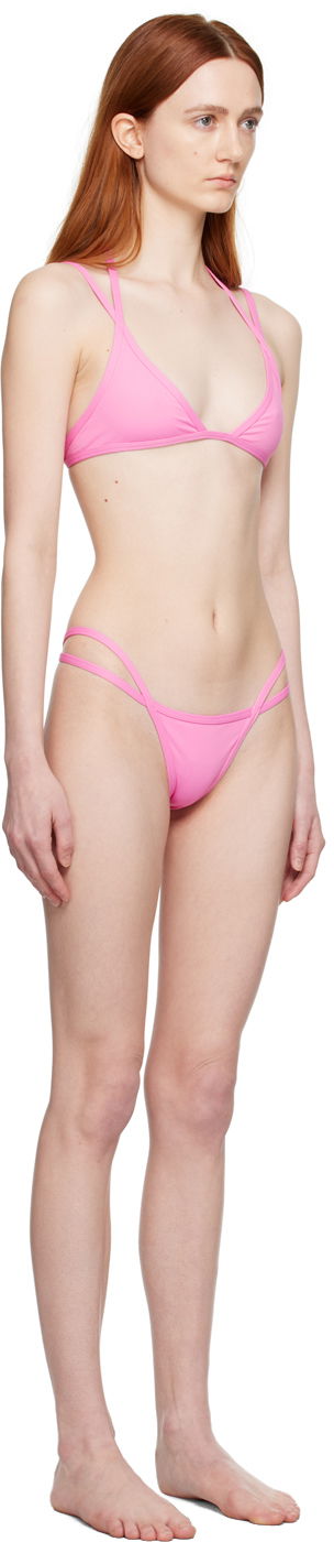 Badkläder The Attico Attico Double Strap Bikini Rosa | 233WBB62 PA21, 1