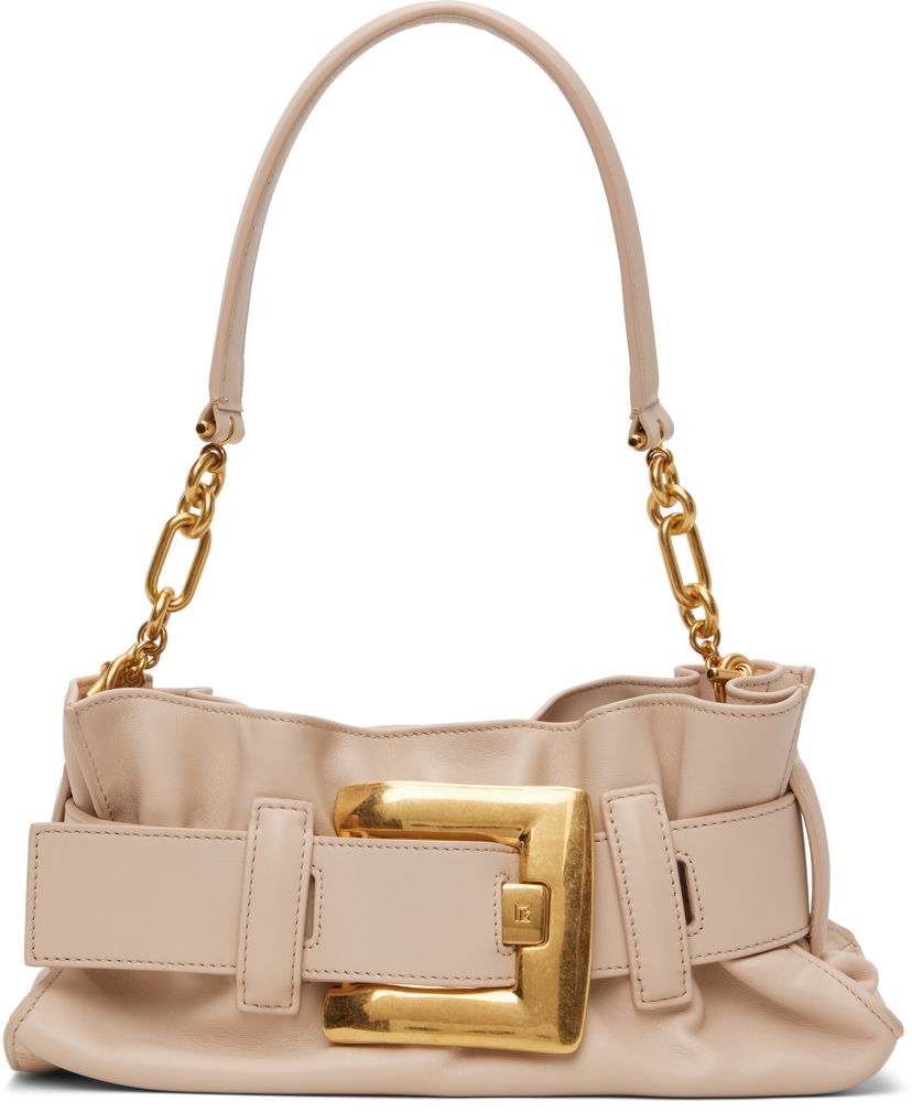 Handväska Balmain Balmain Mini Anthem Shoulder Bag Beige | EN0AE994LMXL
