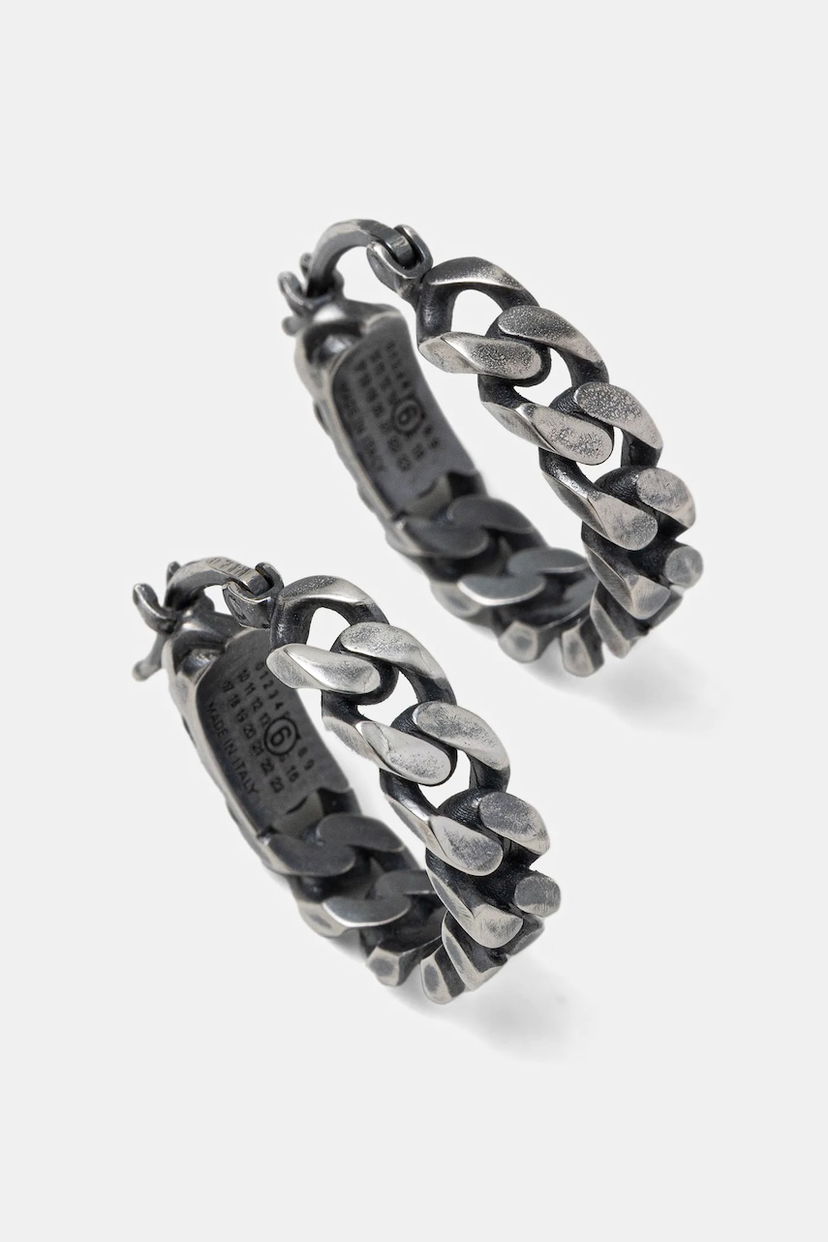 Örhängen Maison Margiela MM6 Maison Margiela Oxidized Chain-Link Earrings Metallisk | SM7VG0100.SV0235.954
