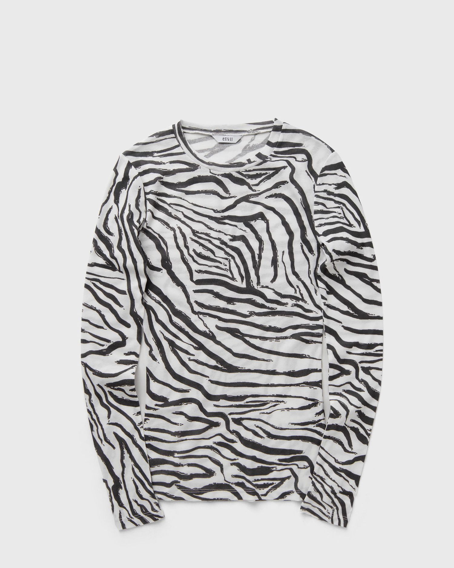 T-shirt envii Long Sleeve Zebra Print T-Shirt Vit | E23200045-CLR002104, 1