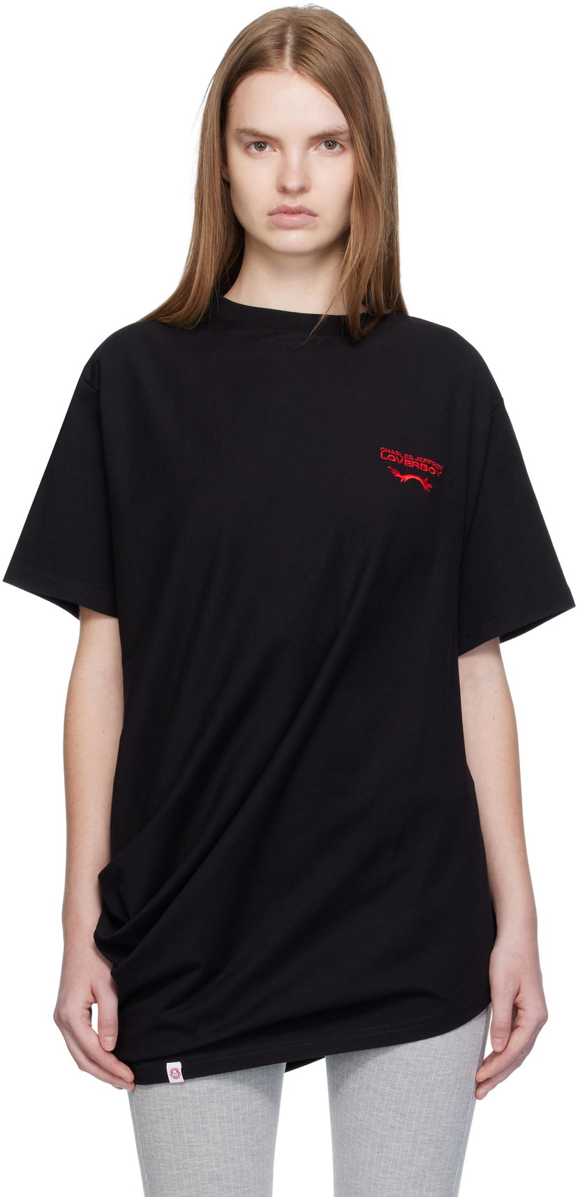 T-shirt Charles Jeffrey Loverboy Charles Jeffrey LOVERBOY Topsy Turvy T-Shirt Svart | 52081701