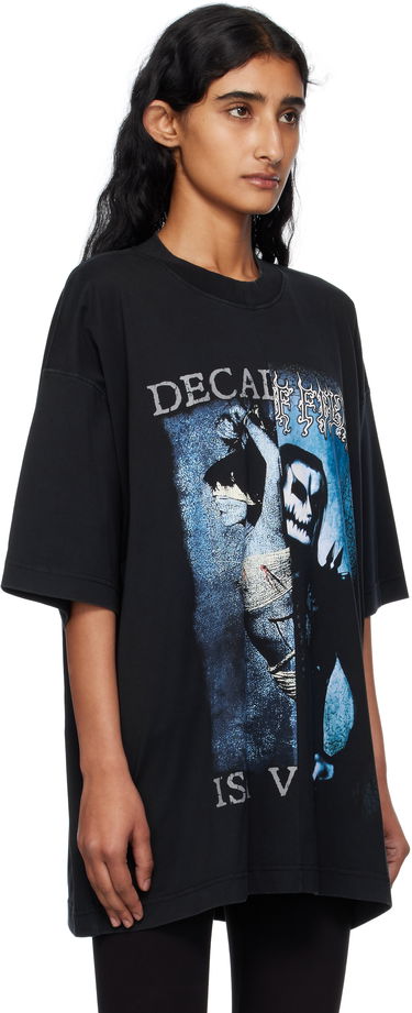 T-shirt VETEMENTS VETEMENTS Cradle of Filth Cut-Up Oversized T-Shirt Svart | UCF76TR950BB, 4