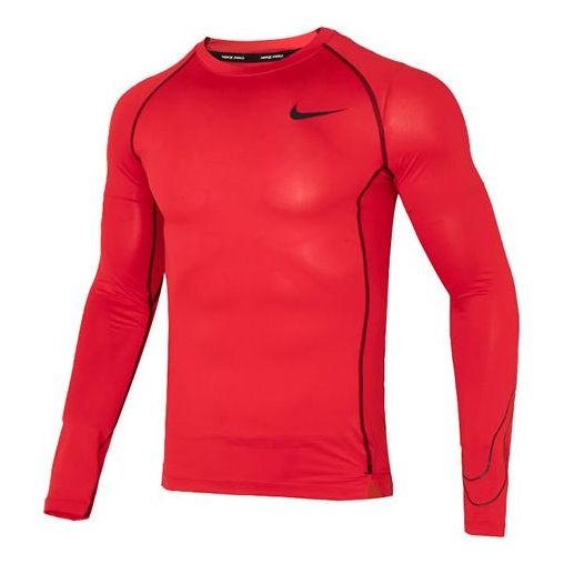 Kropp Nike Pro Tight-Fit Long-Sleeve T-Shirt Röd | DD1991-657, 0