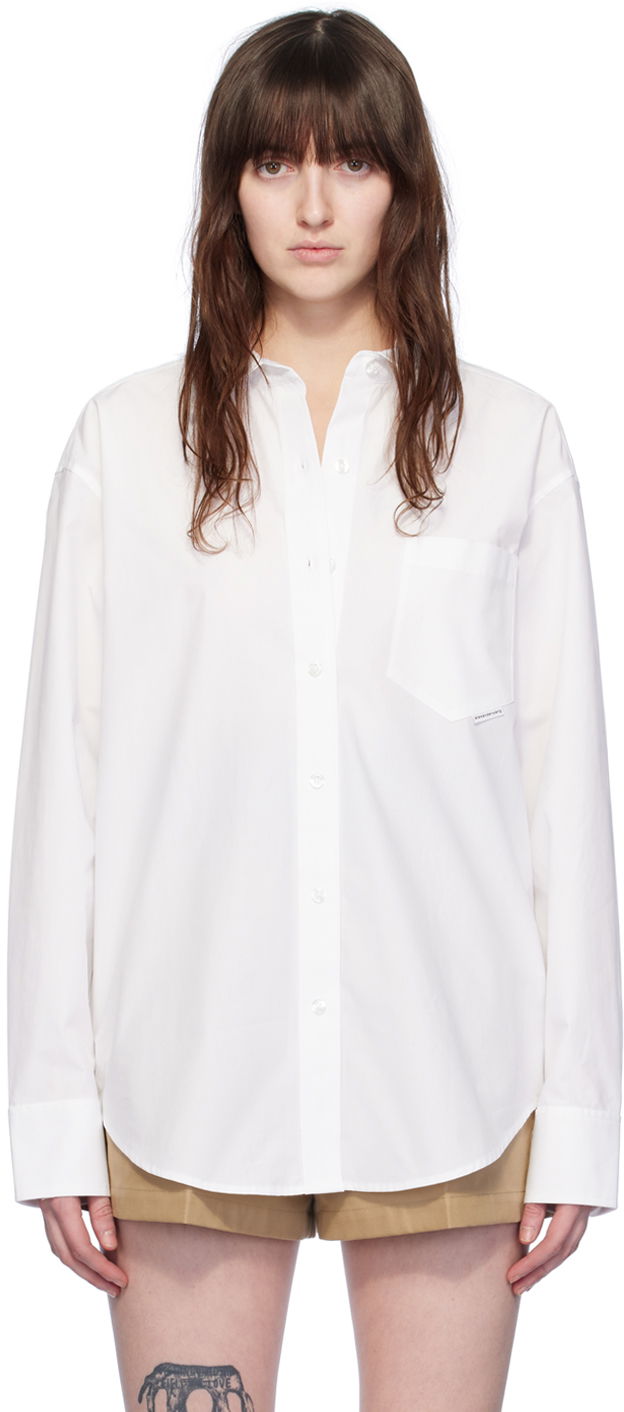 Skjorta Alexander Wang Pocket Shirt Vit | 4WC2241482