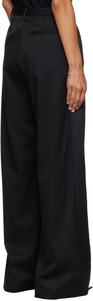 Byxor Maison Margiela MM6 Maison Margiela Tailored Wool Wide-Leg Trousers Svart | S52KA0541 S47848, 2