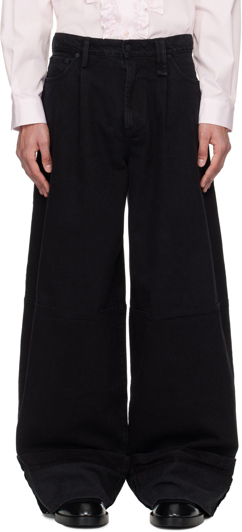 Jeans Simone Rocha Simone Rocha Embellished Puddle Jeans Svart | 4131B 1239