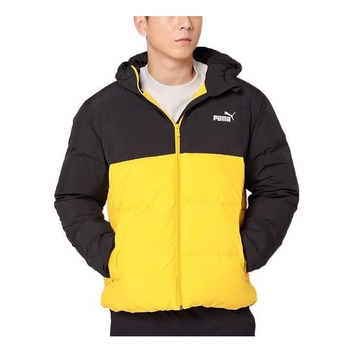 Pufferjacka Puma Logo Puffer Down Jacket Gul | 534502-01