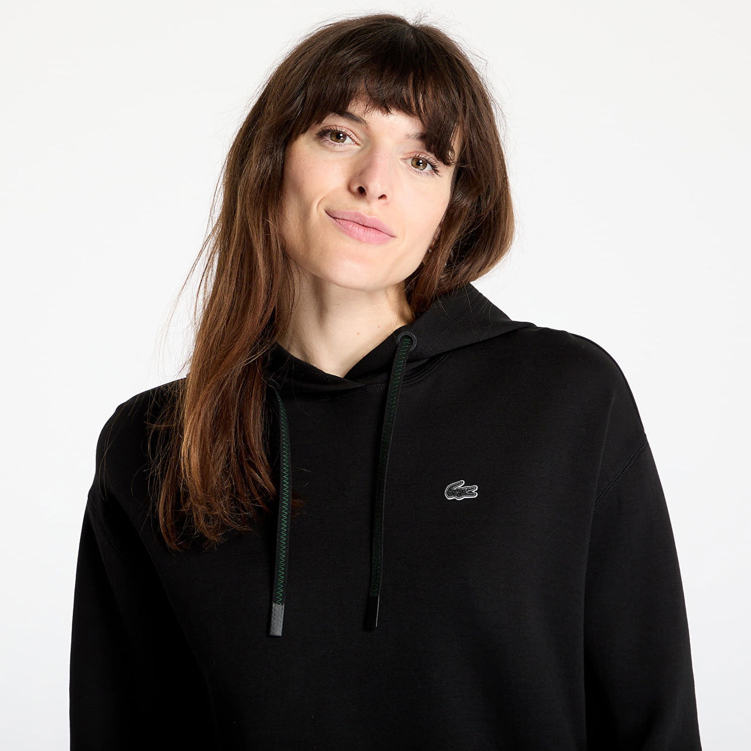 Sweatshirt Lacoste Vent Cropped Hoodie Svart | SF0281_031, 1