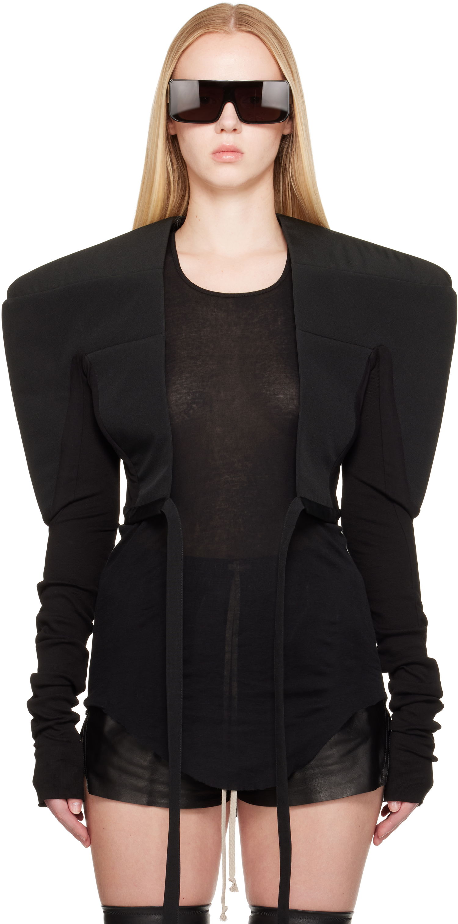 Jacka Rick Owens Rick Owens Hollywood Tight Blazer Svart | RO01E7275 PCVSJA, 0