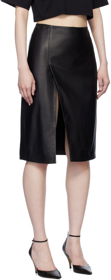 Kjol Loulou de Saison Loulou de Saison Ekare Leather Midi Skirt Svart | EKARE, 1