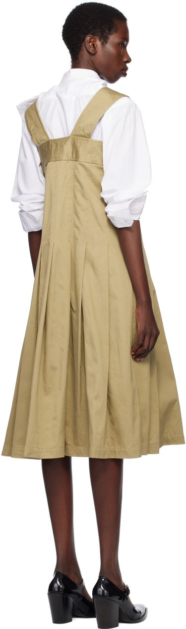 Klä Comme des Garçons Comme des Garçons Cotton Twill Midi Dress Beige | RO-A006-051, 2