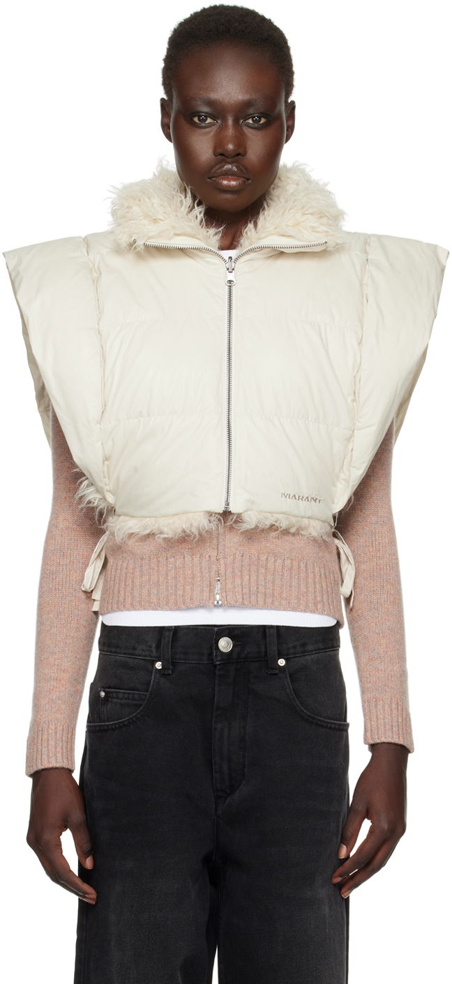 Väst Isabel Marant Étoile Isabel Marant Etoile Reversible Vest Vit | GI0010FB-B3C02E