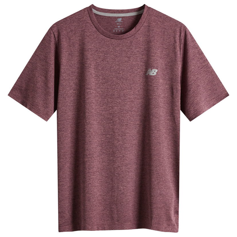 T-shirt New Balance Athletic T-Shirt Bourgogne | MT41253-FDP