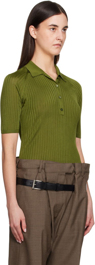 Polotröja Acne Studios Acne Studios Silk Knit Polo Grön | A60581-, 1