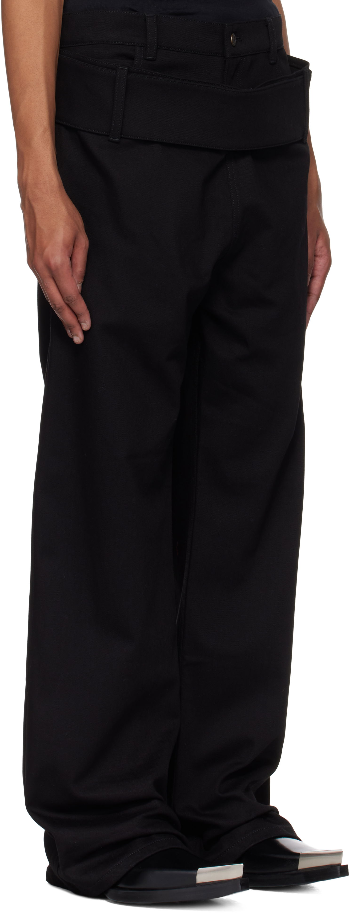 Byxor Courrèges Courrèges Double Belt Jeans Svart | 125DPA287DE0020, 1