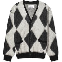Sweater WACKO MARIA Diamond Mohair Cardigan Grå | 23FW-WMK-KN19-WHT, 1