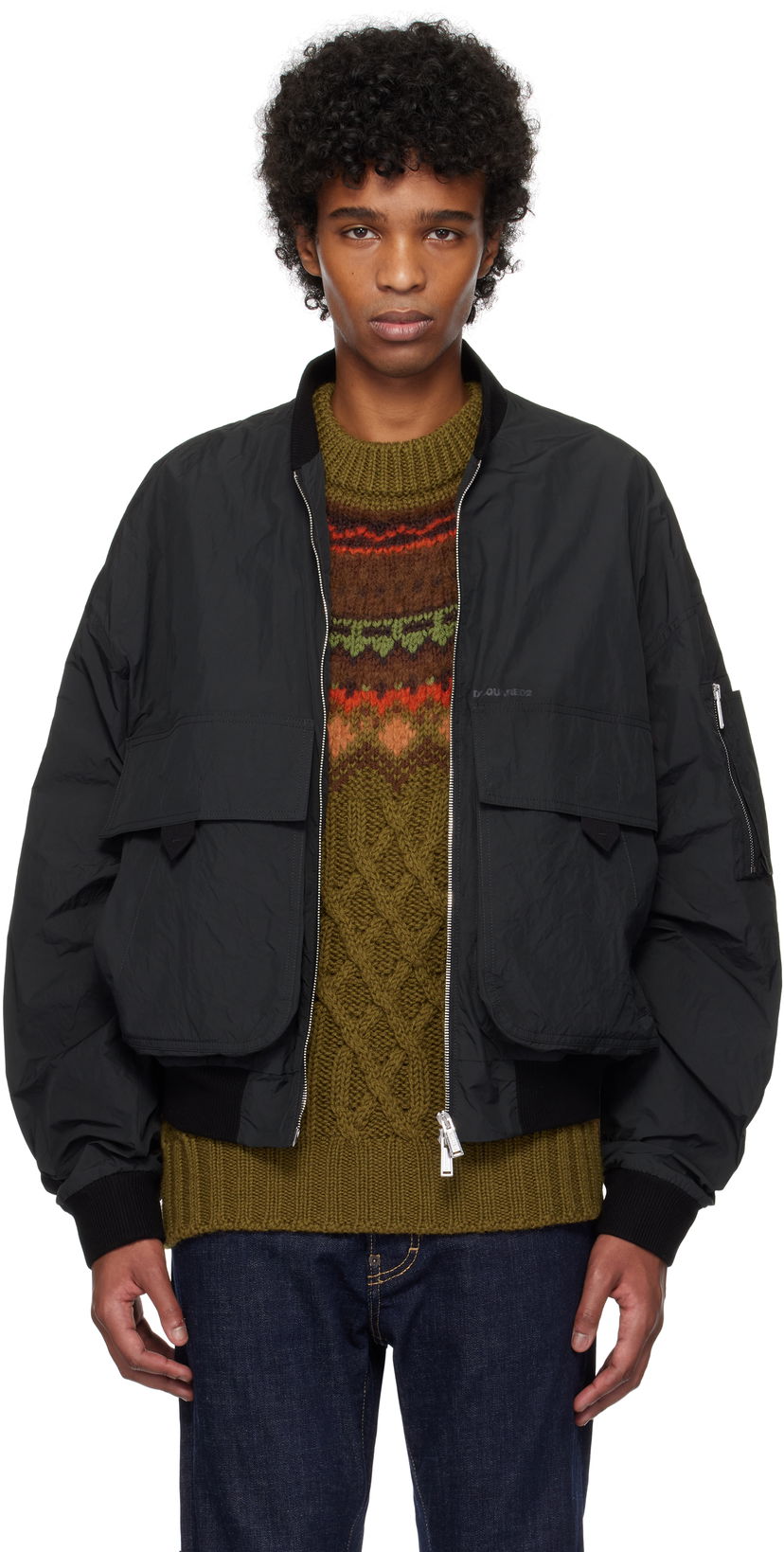 Bomberjacka DSQUARED2 Dsquared2 Superlight 80s Bomber Jacket Svart | S74AM1568_S78520