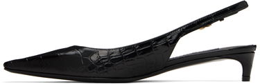 Sneakers och skor Dolce & Gabbana Calfskin Slingback Heels Svart | CG0804 A5491, 2