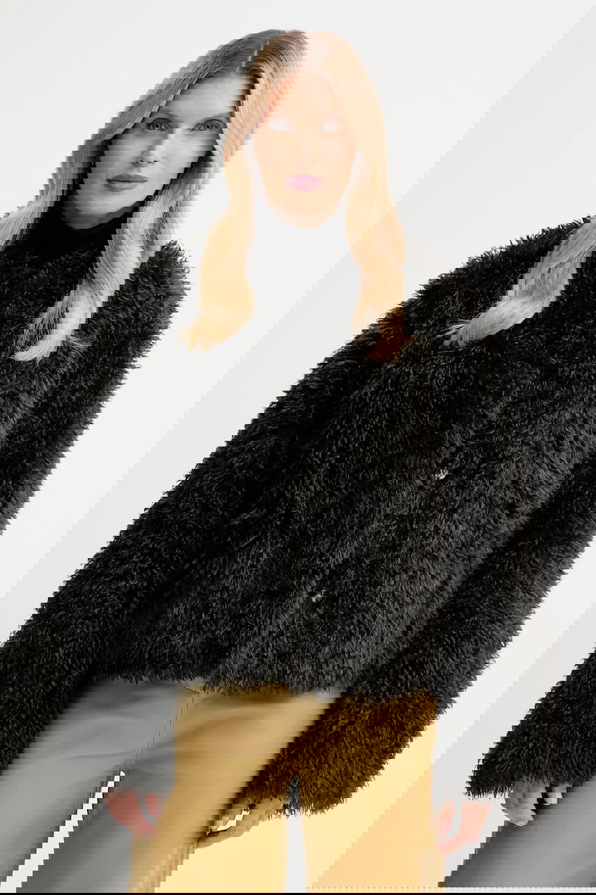 Jacka STAND STUDIO Stand Studio Charlotte Faux Fur Jacket Svart | 66585.9422, 0