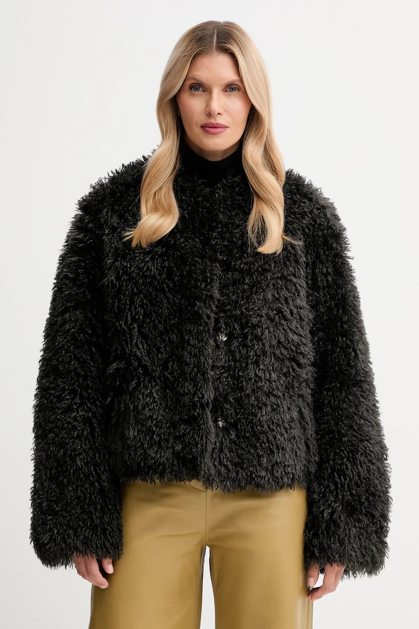 Jacka STAND STUDIO Stand Studio Charlotte Faux Fur Jacket Svart | 66585.9422