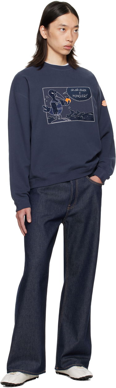 Sweatshirt Moncler Moncler Genius x Gilga Farm Cotton Sweatshirt Mörkblå | K24028G0000289AUJ, 4