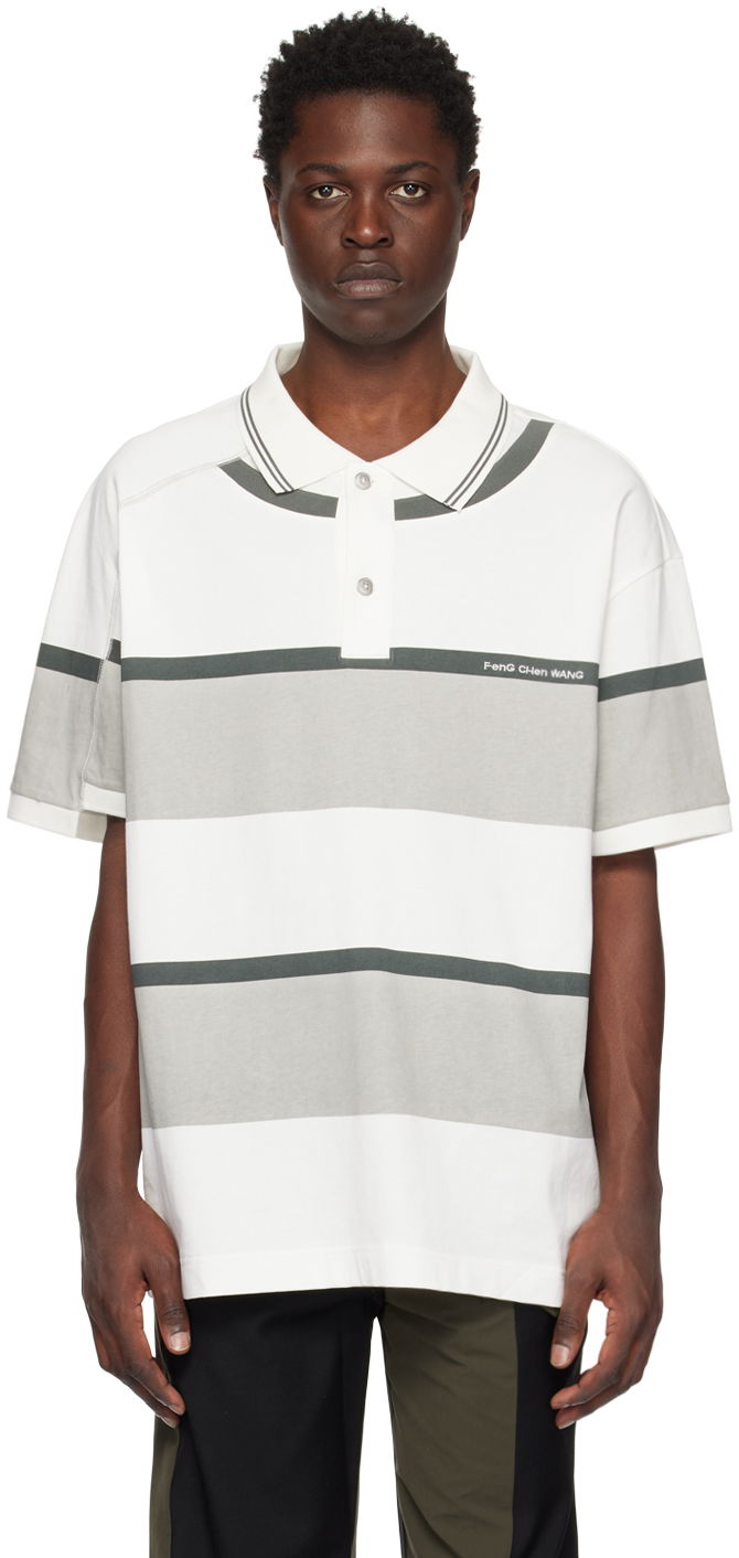 Polotröja Feng Chen Wang Feng Chen Wang Deconstructed Polo Vit | FUS15PL02