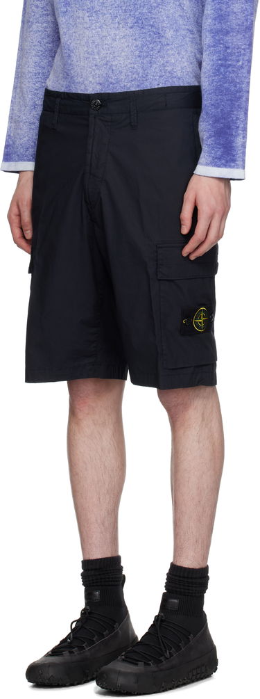 Shorts Stone Island Stone Island Stretch Cotton Tela Paracadute Shorts Mörkblå | K1S15L100L08S0003, 3