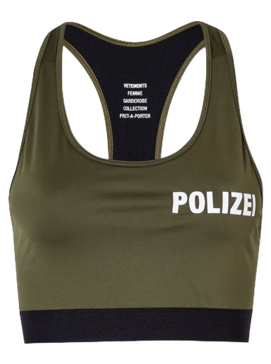 Behå VETEMENTS Polizei Sports Bra Grön | WA53AT100P